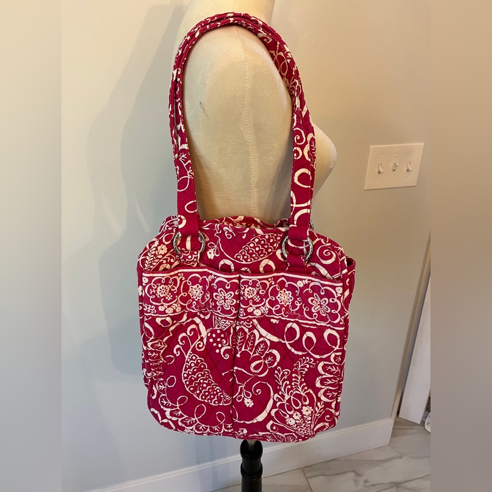 Vera Bradley pink and white shoulder bag